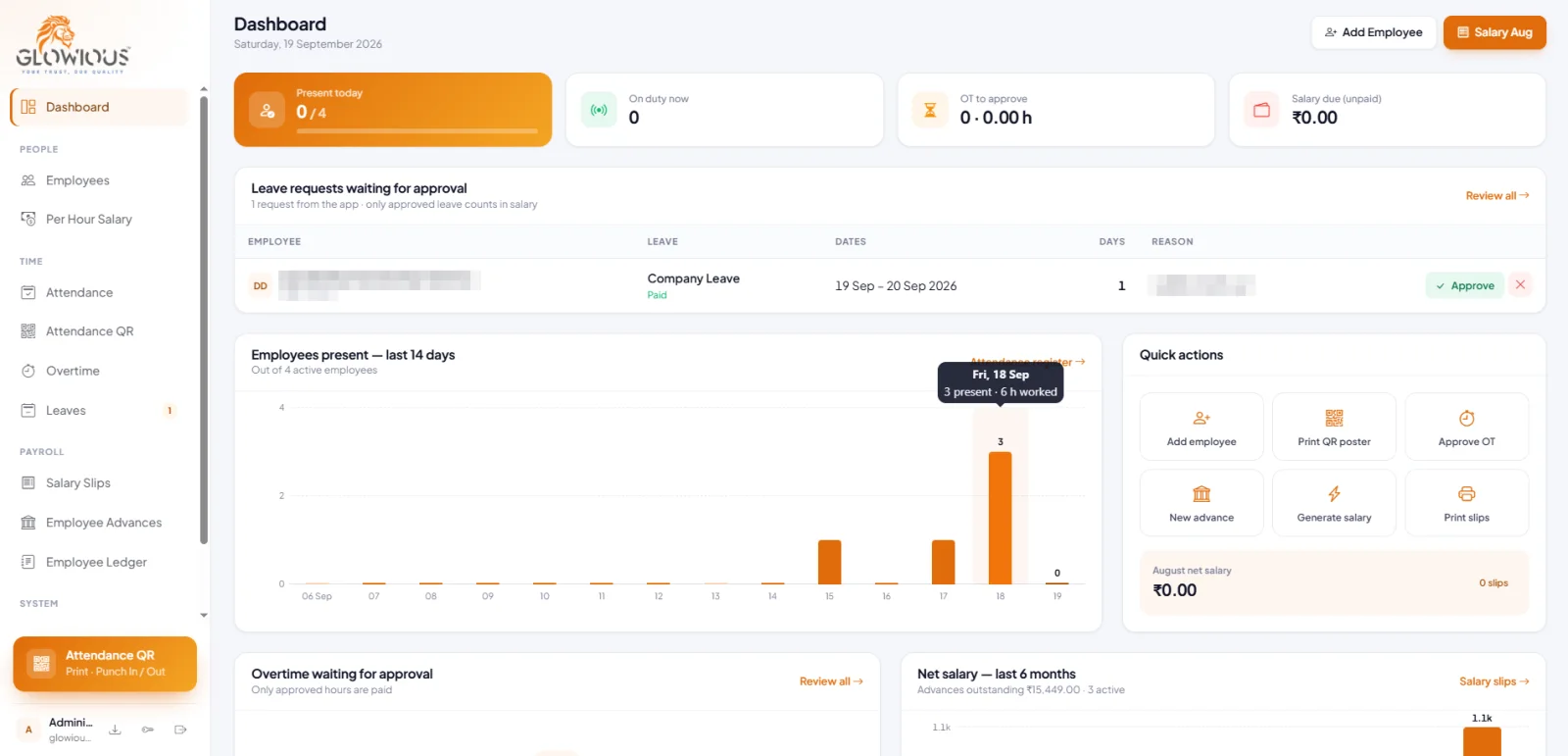 Glowious HR & Payroll